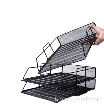 Scaffale per cartelle in ferro con scaffale verticale in metallo